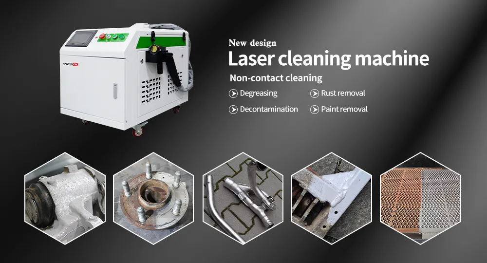 300w water-cooled pulse laser cleaning machine cleaning materials