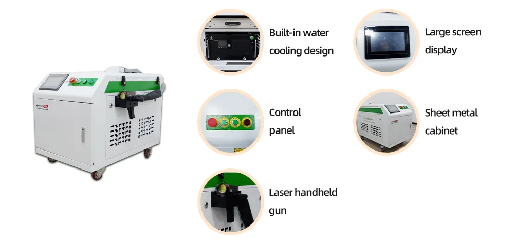 Overall display of 300w water-cooled pulse laser cleaning machine