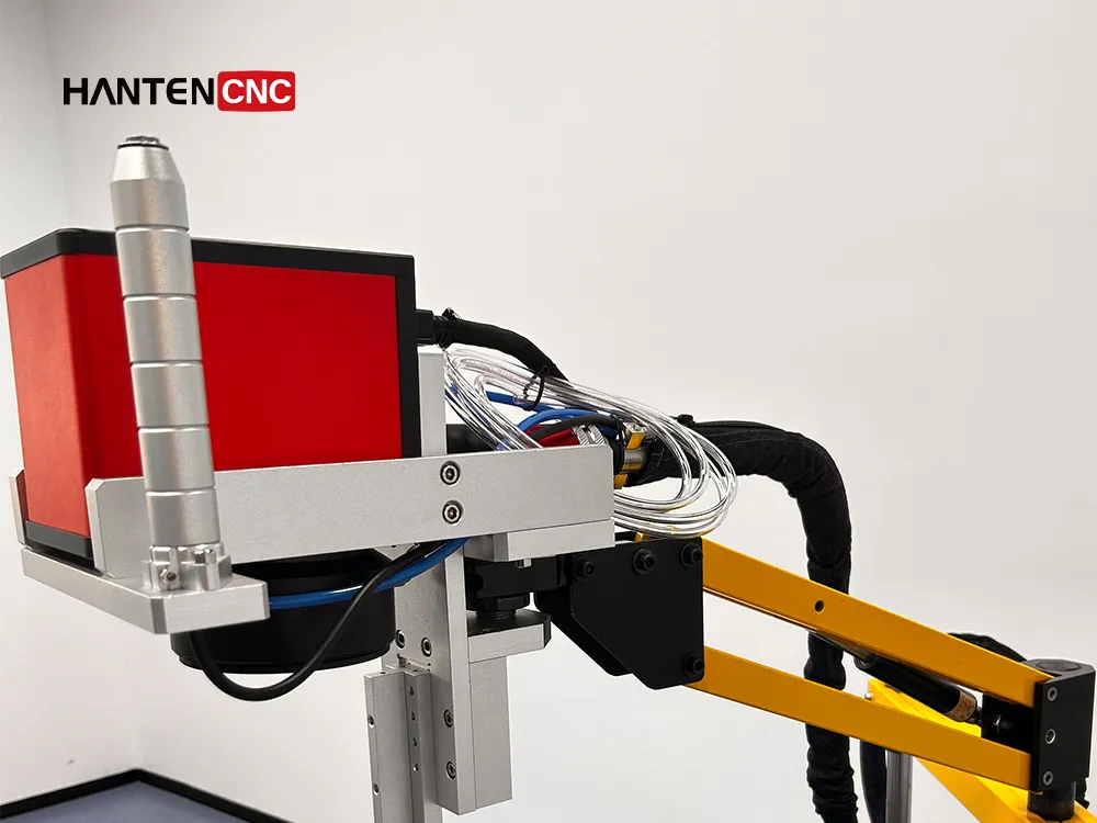 Operating handle for handheld galvo laser welding machine.