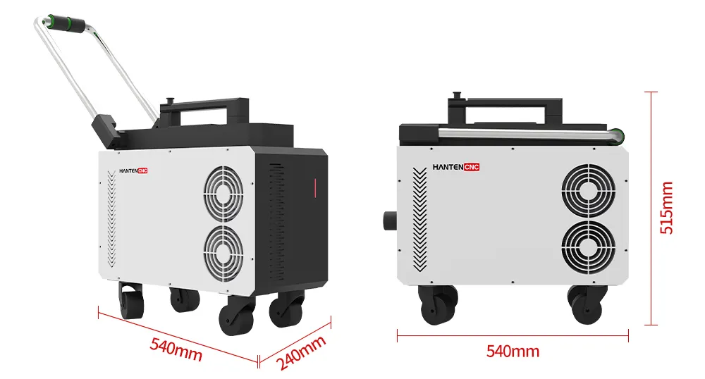 200W Pulse Laser Cleaning Machine dimensions