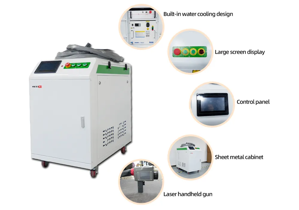 Component Details Display of 500w High Power Pulse Laser Cleaning Machine
