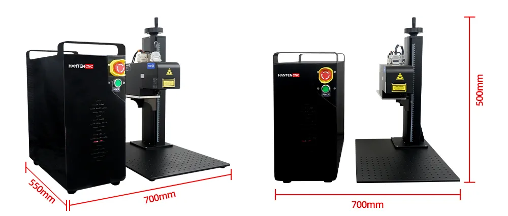 3d mini fiber laser marking machine black dimensions