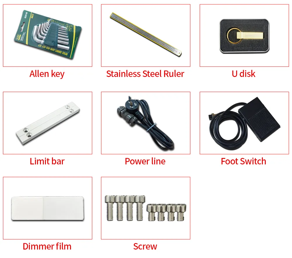 Laser marking machine included accessories (2)