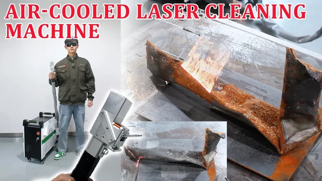 portable handheld laser cleaning machine video