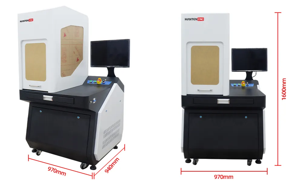 Dimensions of laser marking machine