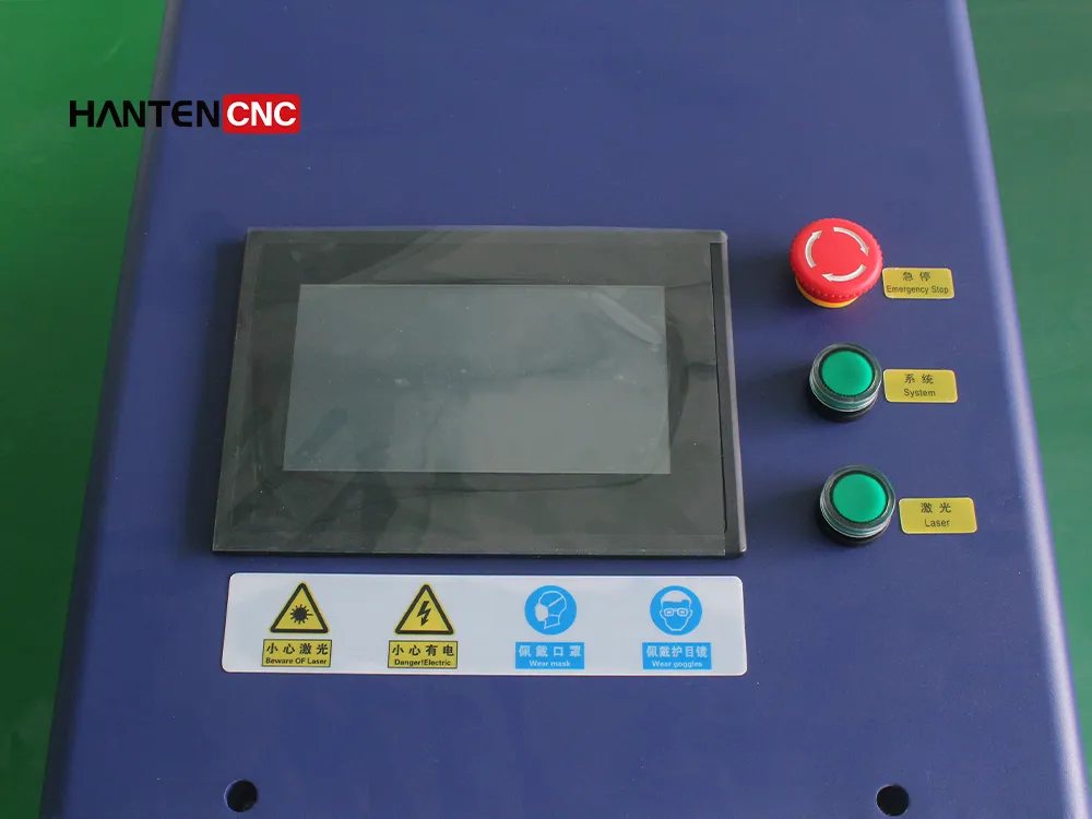 Touchscreen of laser cleaning machine
