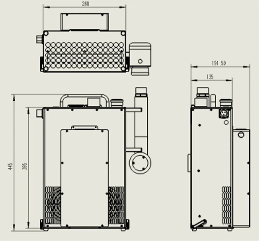 dimensions of rust stripping laser cleaner