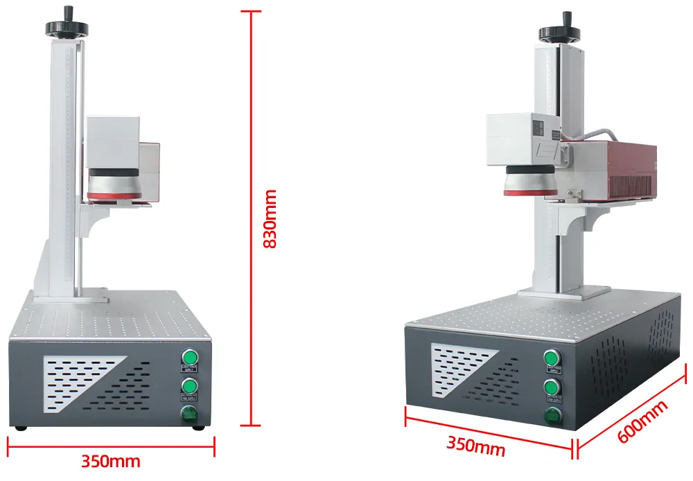 dimensions of 3w 5w laser marking machine