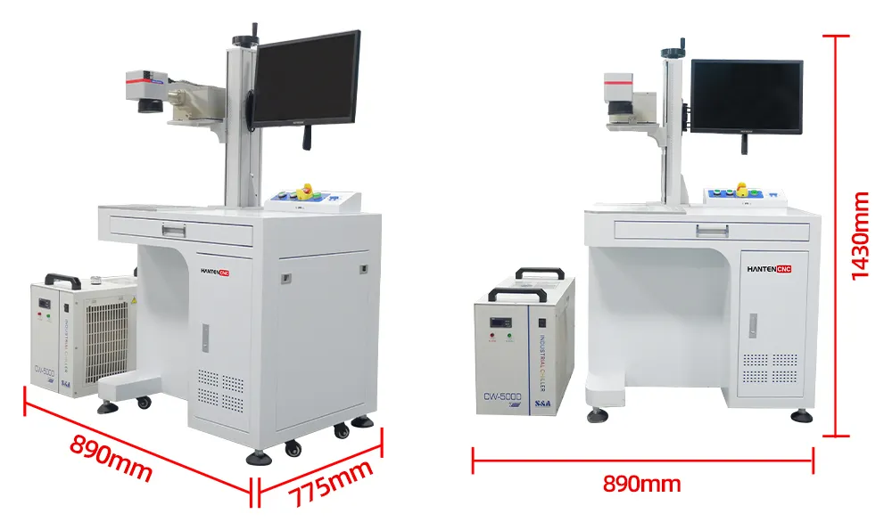 dimensions of desktop ultraviolet laser marker