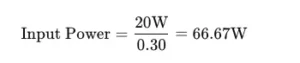 electrical input power1