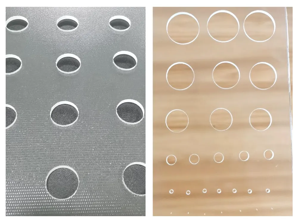 Solar Photovoltaic Glass drilling samples