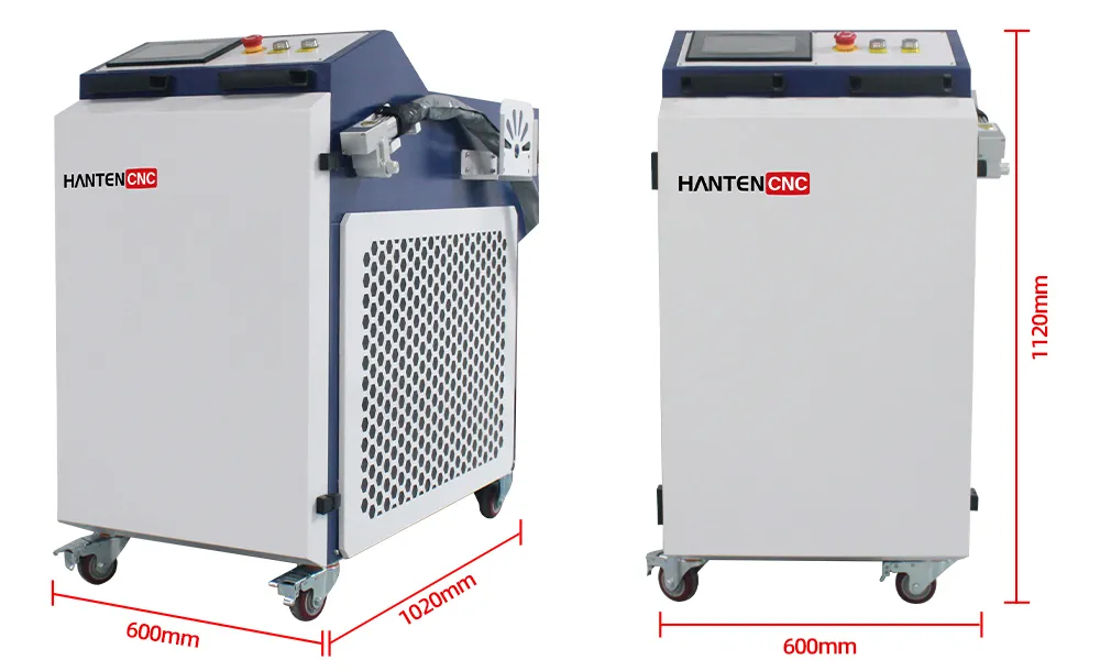 3000W continuous laser cleaning machine dimensions