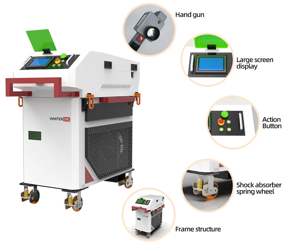 2000w Pulse Laser Cleaning Machine components