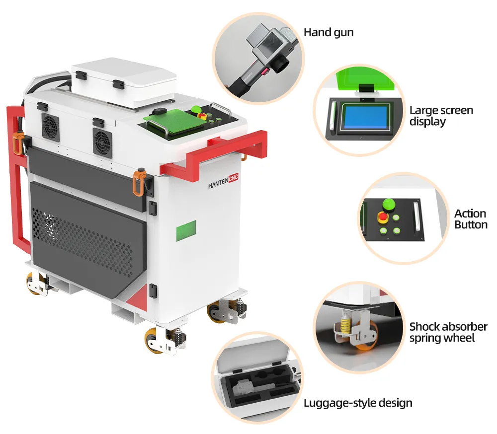2000w pulse laser cleaning machine components