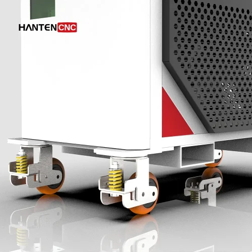 caster wheels of 2000w pulse laser cleaner -HANTENCNC