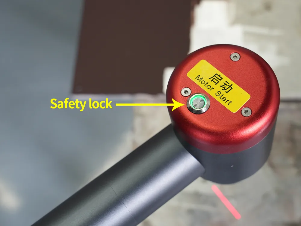 HANTENCNC 200W pulse laser cleaning head is equipped with a safety lock