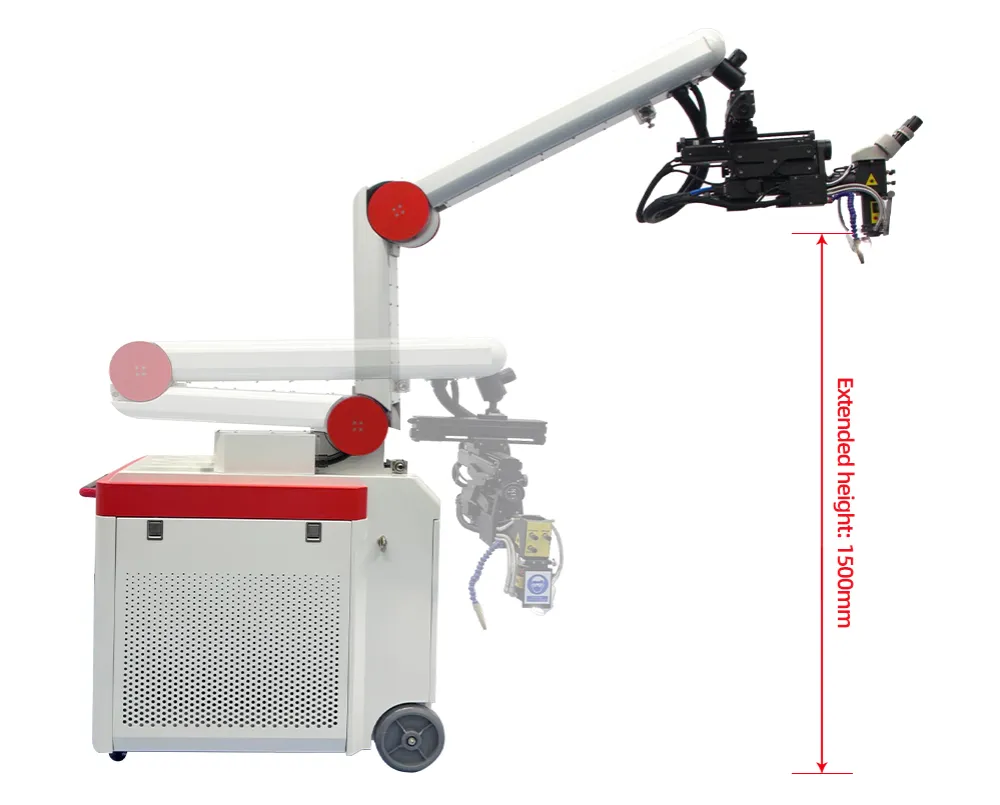 Articulated-Arm Laser Welding Machine for Large Mold Repair - extended height