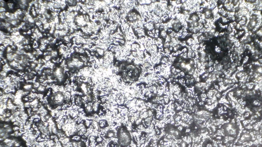 Rust Removal effect Using Composite Laser cleaning - observed through a 200x electron microscope10