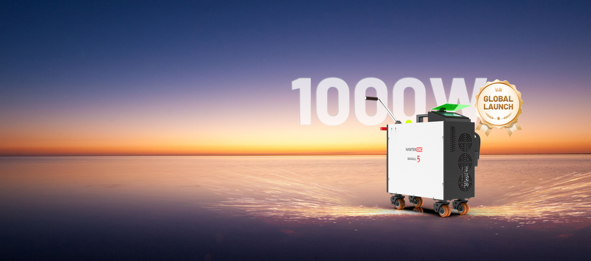 SEAGULL 5™ 1000W Air-Cooled Pulsed Laser Cleaning Machine - HANTENCNC banner
