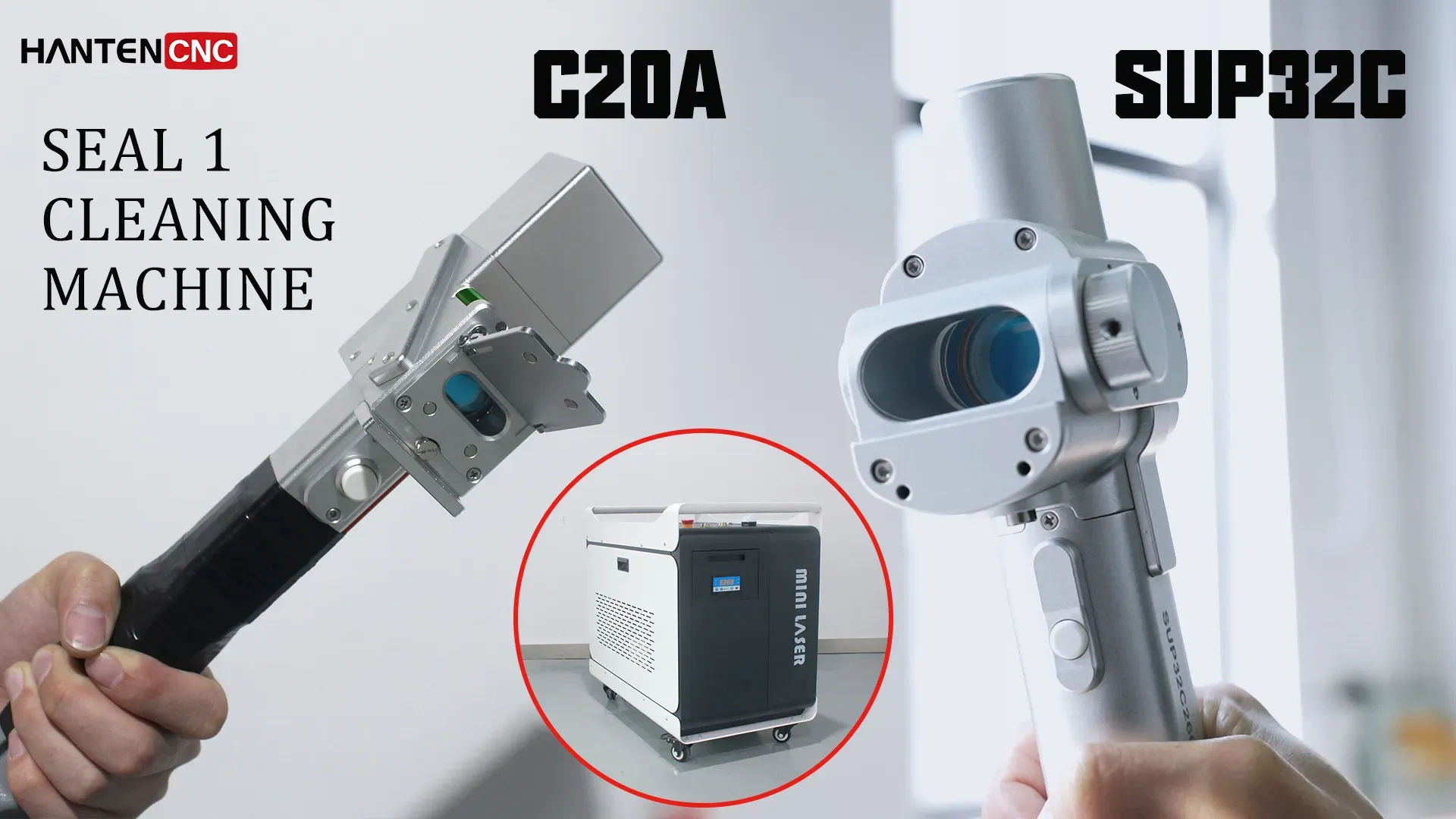 SEAL1 Continuous Laser Rust Removal Tool SUP32C vs. C20A Laser Cleaning Head Comparison Review